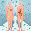 Virtuelle Medizin blau